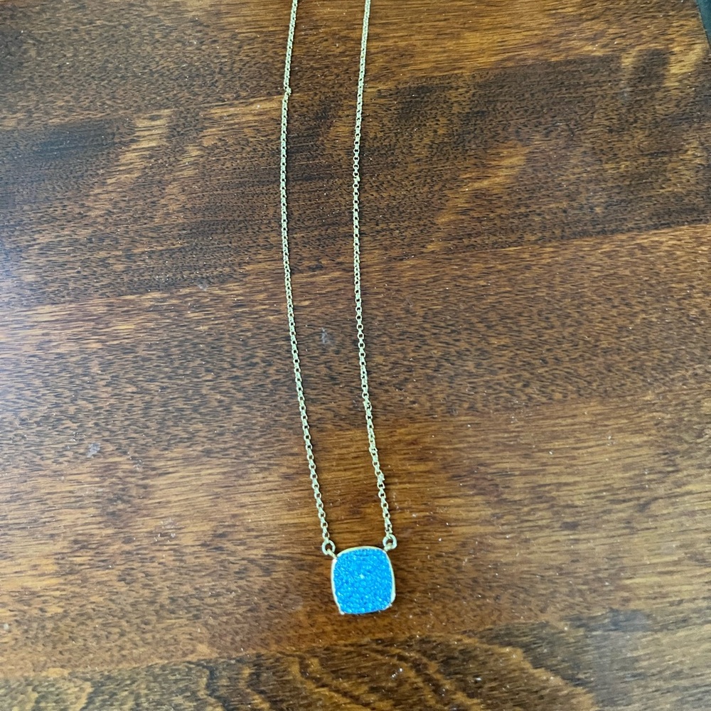 Kate Spade necklace 18’’, with blue crystal pendant